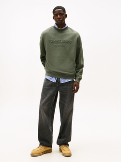 Свитшот Tommy Jeans Garment-Dyed Dark Greenery