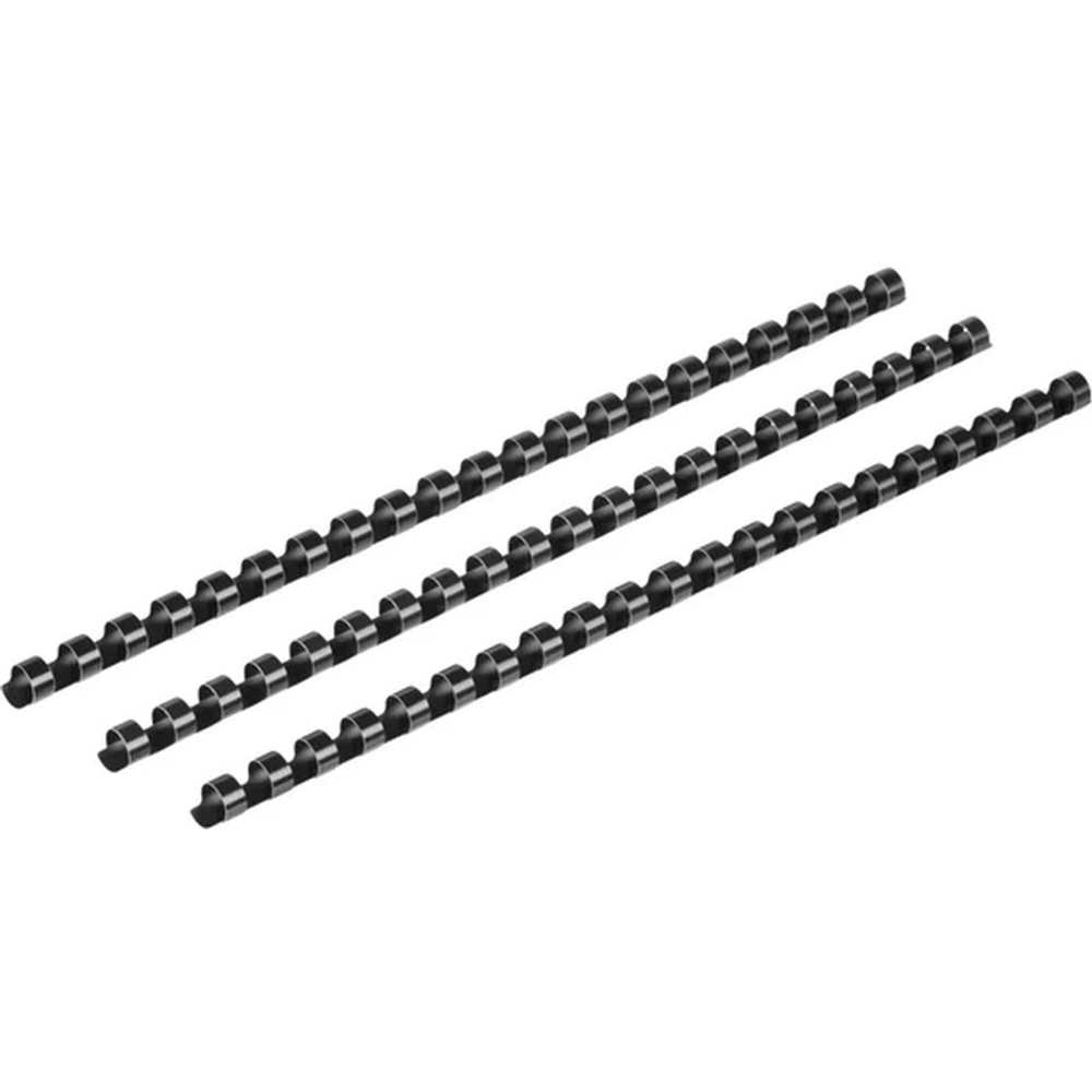 Пружина для переплета пластиковая "BC012", 12 мм, 100 шт/упак, черная