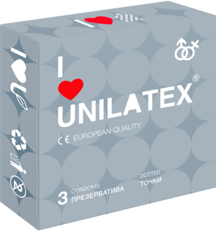 Презервативы Unilatex Dotted 3 шт