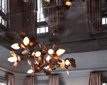 CUSTOM GINKGO BLOSSOM 15-LIGHT CHANDELIER by ROSIE LI