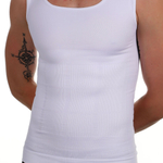 Мужская утягивающая живот майка (Размер: XXL) (Цвет: белый)