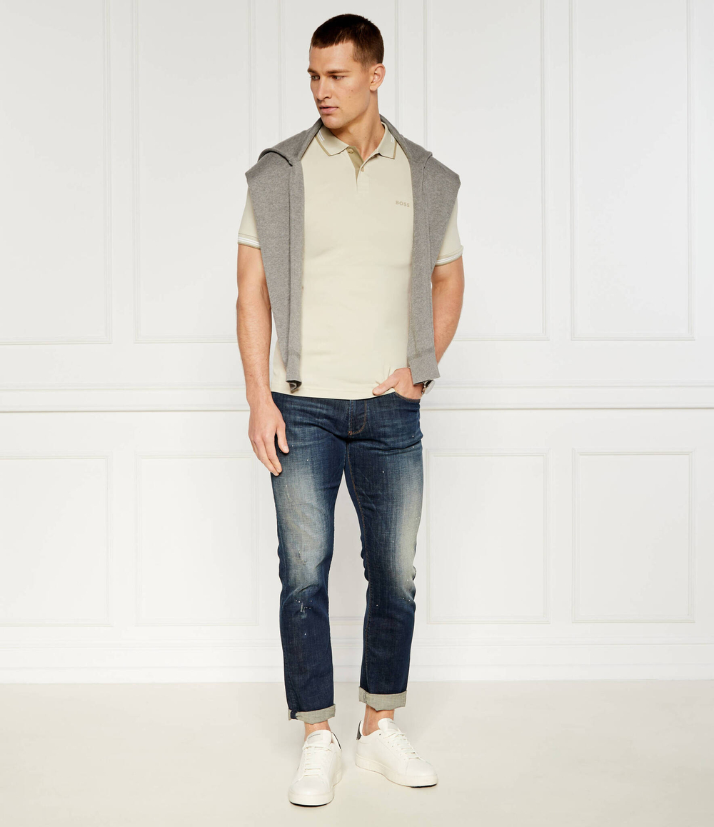 Поло Paul BOSS GREEN - бежевый(50506193)