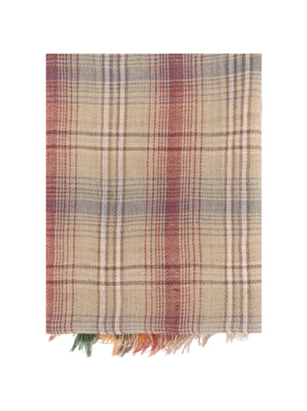 MALO Шарф  - бежевый в клетку