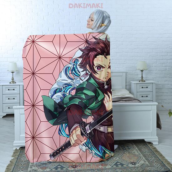 Плед Клинок, рассекающий демонов арт.113 (велсофт), 150х130 и 200х140 см