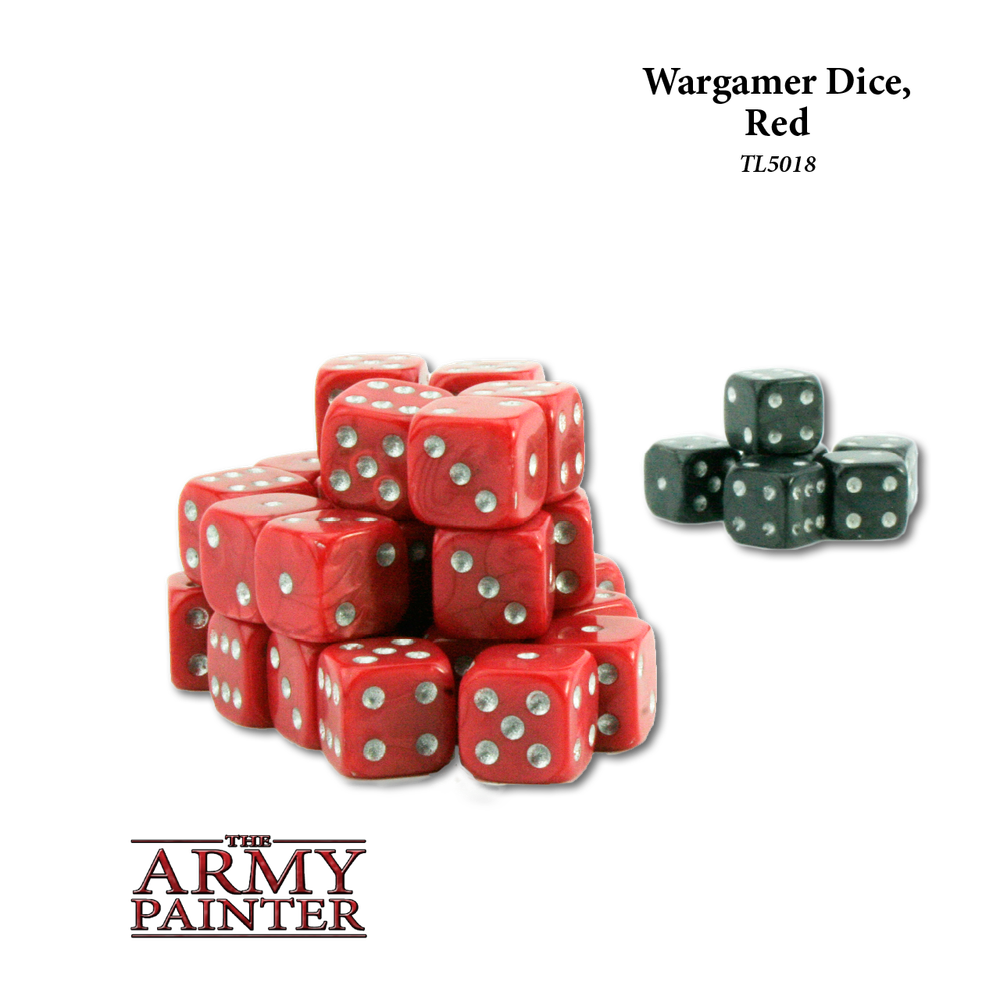 Wargaming Dice: Red with Black