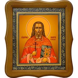 Макарий Соловьев, священномученик, пресвитер. Икона на холсте.