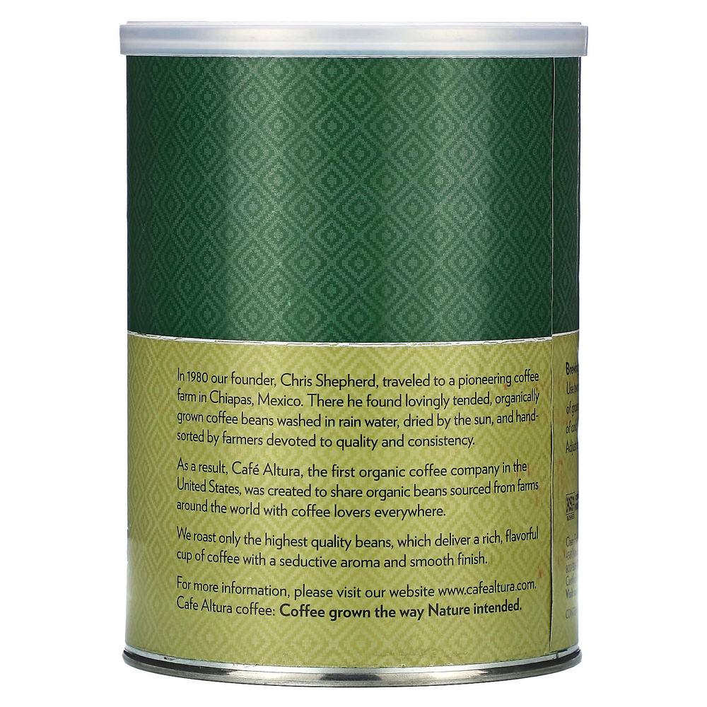 Cafe Altura, Органический кофе, домашняя смесь, молотый, темная обжарка, 340 г (12 унций)