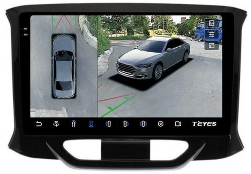 Магнитола для Lada Xray 2015-2022, Xray Cross - Teyes CC3-2K-360 на Android 10, Быстрая, 2K QLED, CarPlay, 4G SIM-слот, 4 камеры в комплекте