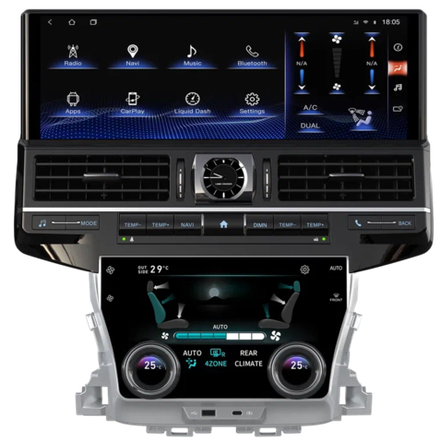 Магнитола для Toyota Land Cruiser 200 2015+ (низкая комплектация) - Carmedia ZH-T1603Х на Android 12, 8Гб+128Гб, 4G SIM-слот, CarPlay