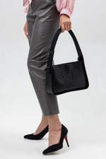 Louis Lefevre Сумка женская натуральная кожа через плечо багет черная