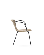 Уличный стул Eltiera из искусственного ротанга с черной стальной рамой