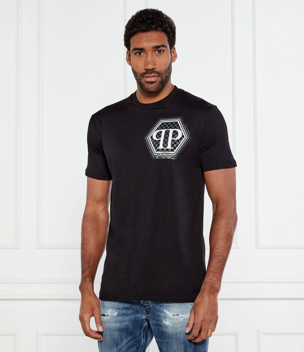 Футболка Hexagon Philipp Plein - черный(MTK8106 PJY002N)