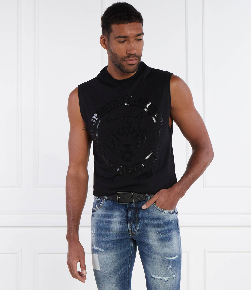 Майка Carbon Tiger Plein Sport - черный(MTK7162 SJY001N)