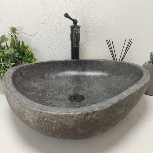 Раковина из речного камня RS-61753 (57*51*15)