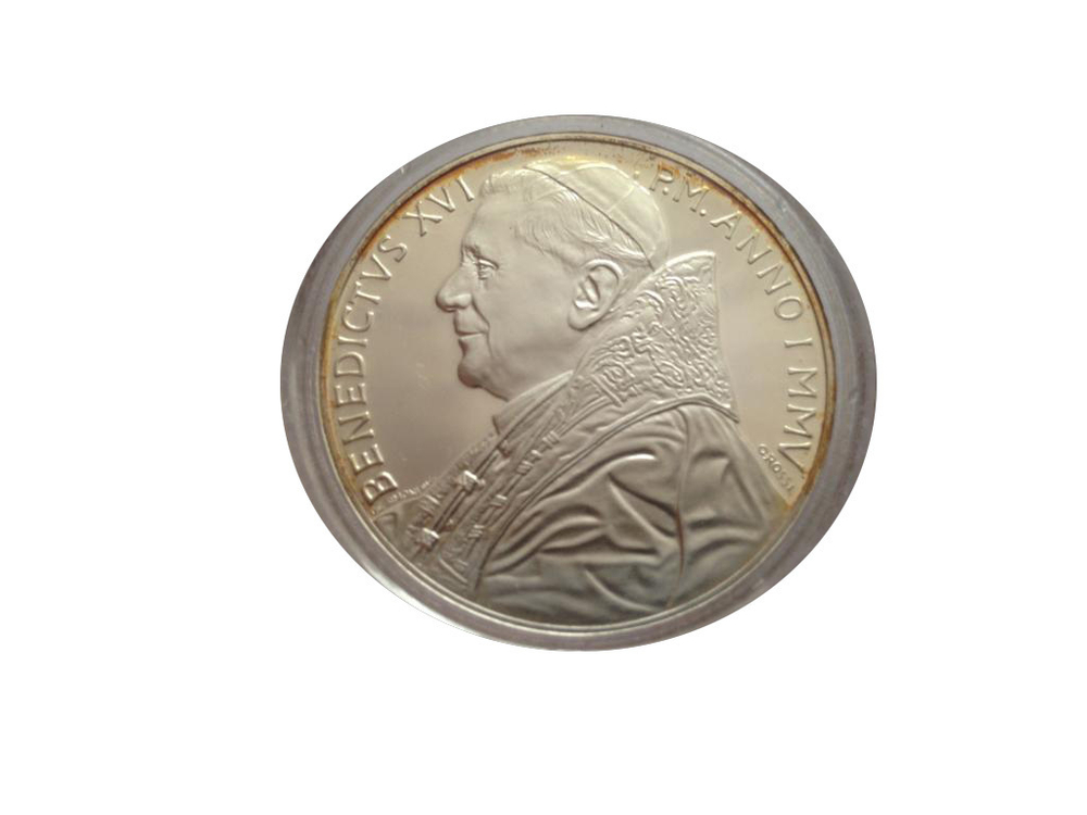 Ватикан 5 евро 2005 60 лет Победы во Второй мировой войне СЕРЕБРО