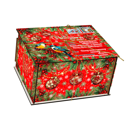 ПОСЫЛКА ОТ ДЕДА МОРОЗА ПТИЦЫ 800г ФАНЕРА