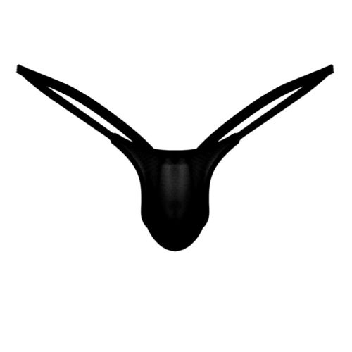 Мужские трусы стринги черные Romeo Rossi RR1032-2