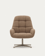 Jaspe Вращающееся кресло светло-коричневого цвета с серой отделкой металла