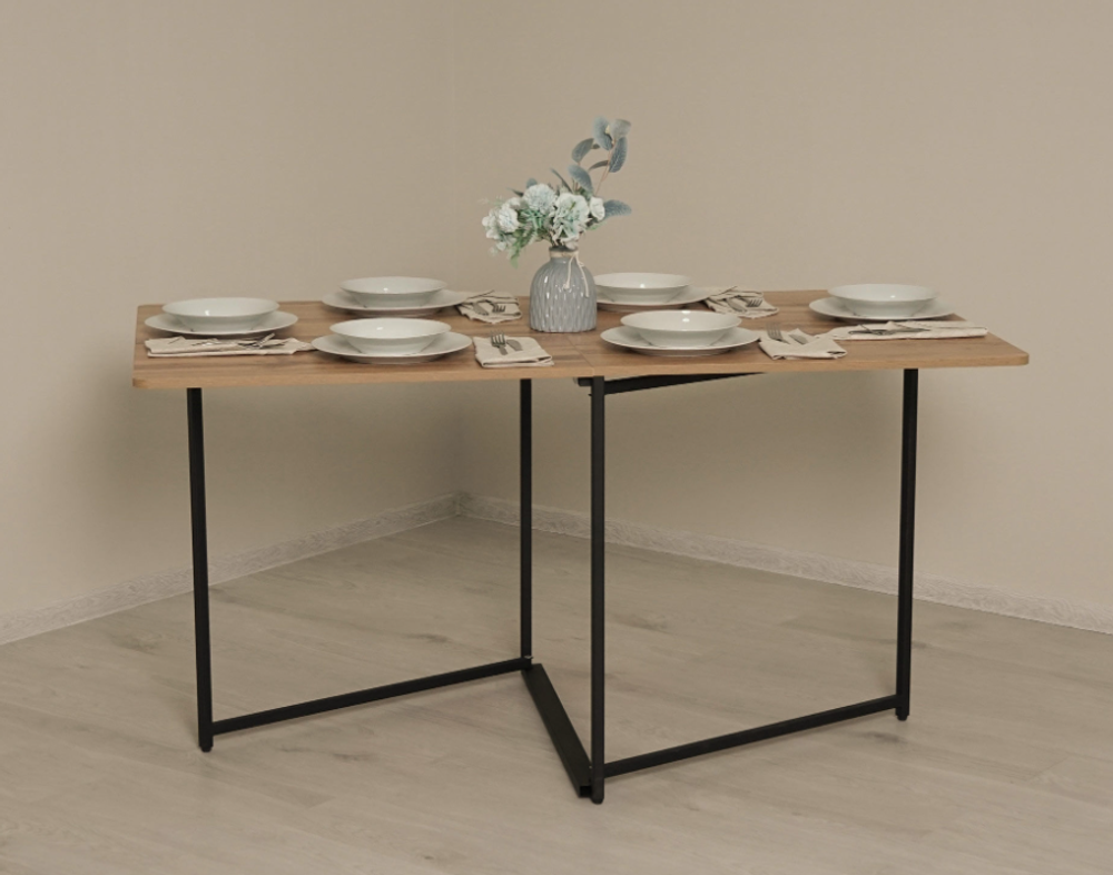 Колибри-16 (DaVita) Стол-книжка (дуб вотан/черный)