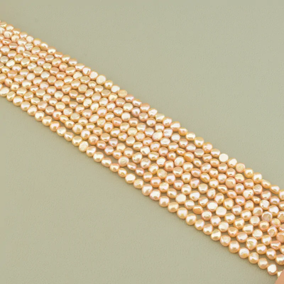 Нитка Жемчуг 35 см. (Без замка) - Розовая
