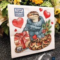 ГОД ЗМЕИ Салфетки новогодние бумажные 20л Home Collection Classic, 3-х сл *12