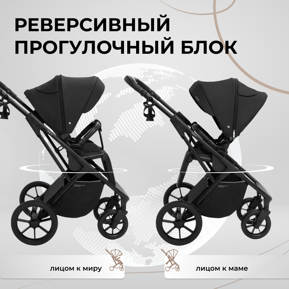 Коляска 2в1 Sweet Baby Porto Black