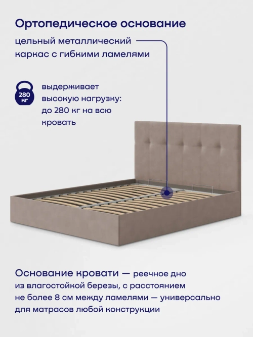 Кровать БайДрим (велюр, с ПМ)