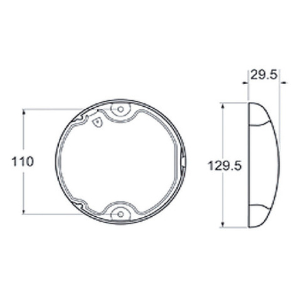 Светильник интерьерный светодиодный 130х30 мм, бело-синего света