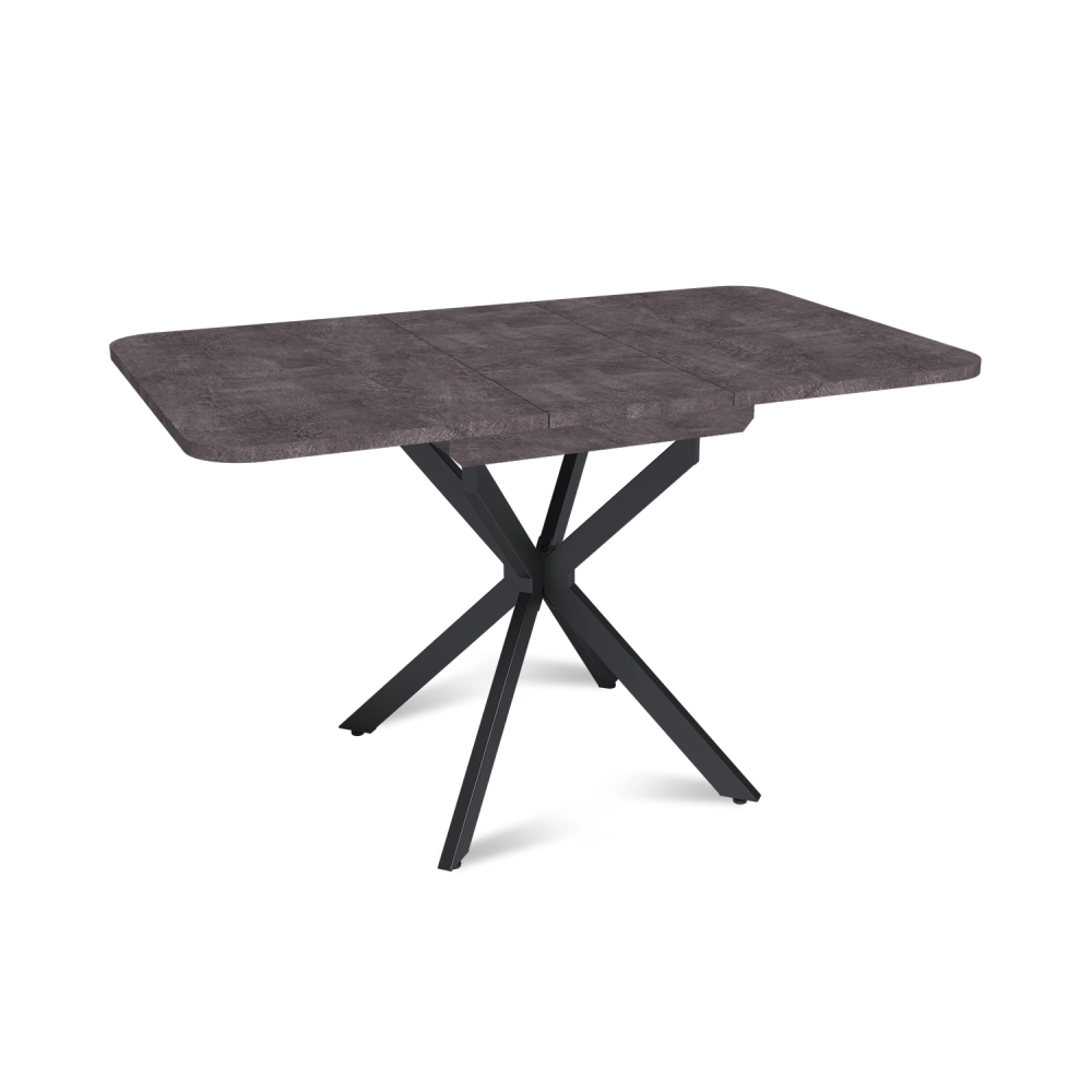 Стол Твист раздвижной (100+30) камень темный / опоры черные