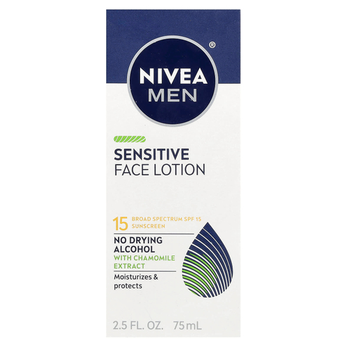 Nivea, Для мужчин, лосьон для чувствительного лица, SPF 15, 75 мл (2,5 жидк. унц.)