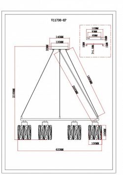 Подвесная люстра Moderli Prismique V11708-8P