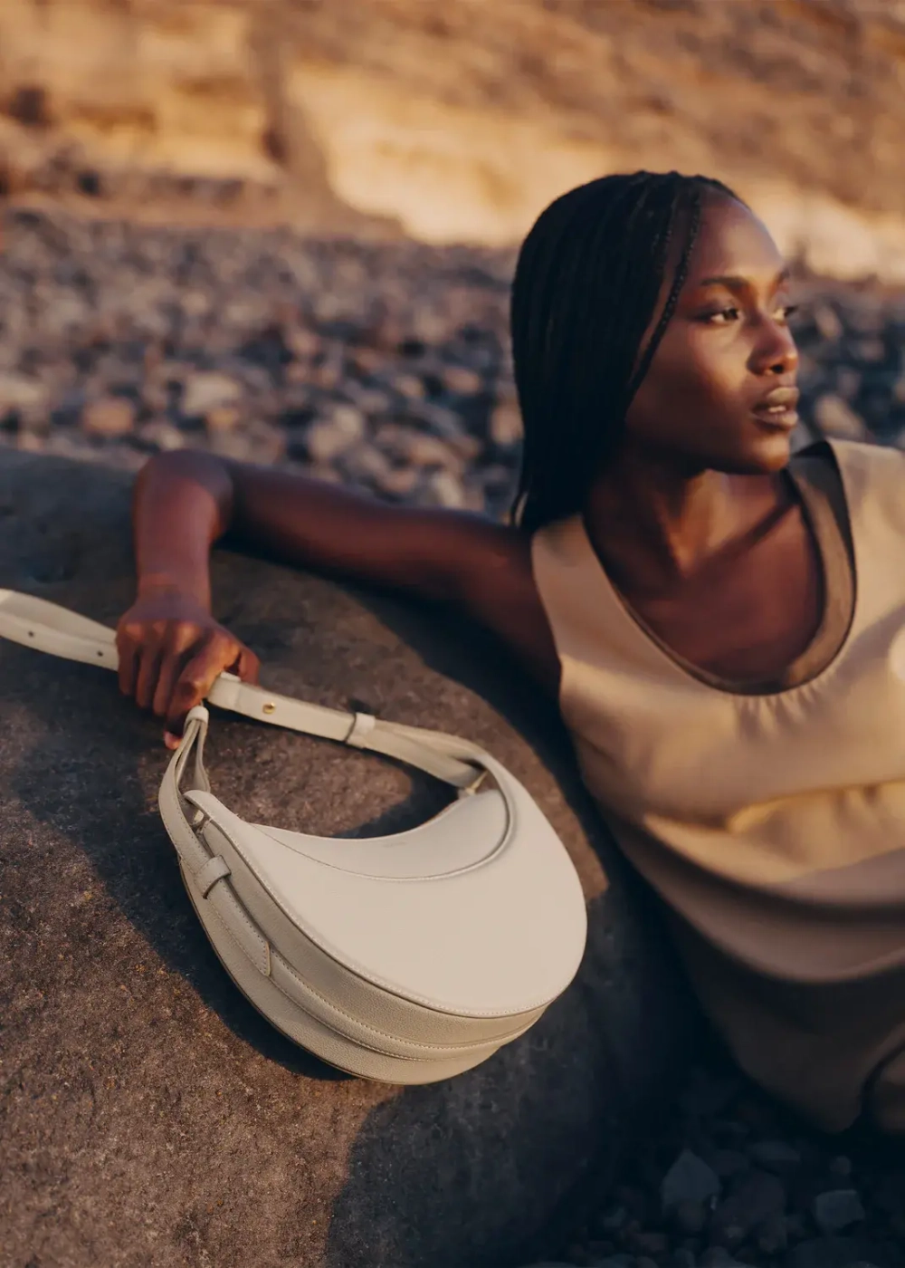 POLENE СУМКА NUMERO DIX, ЭКРЮ