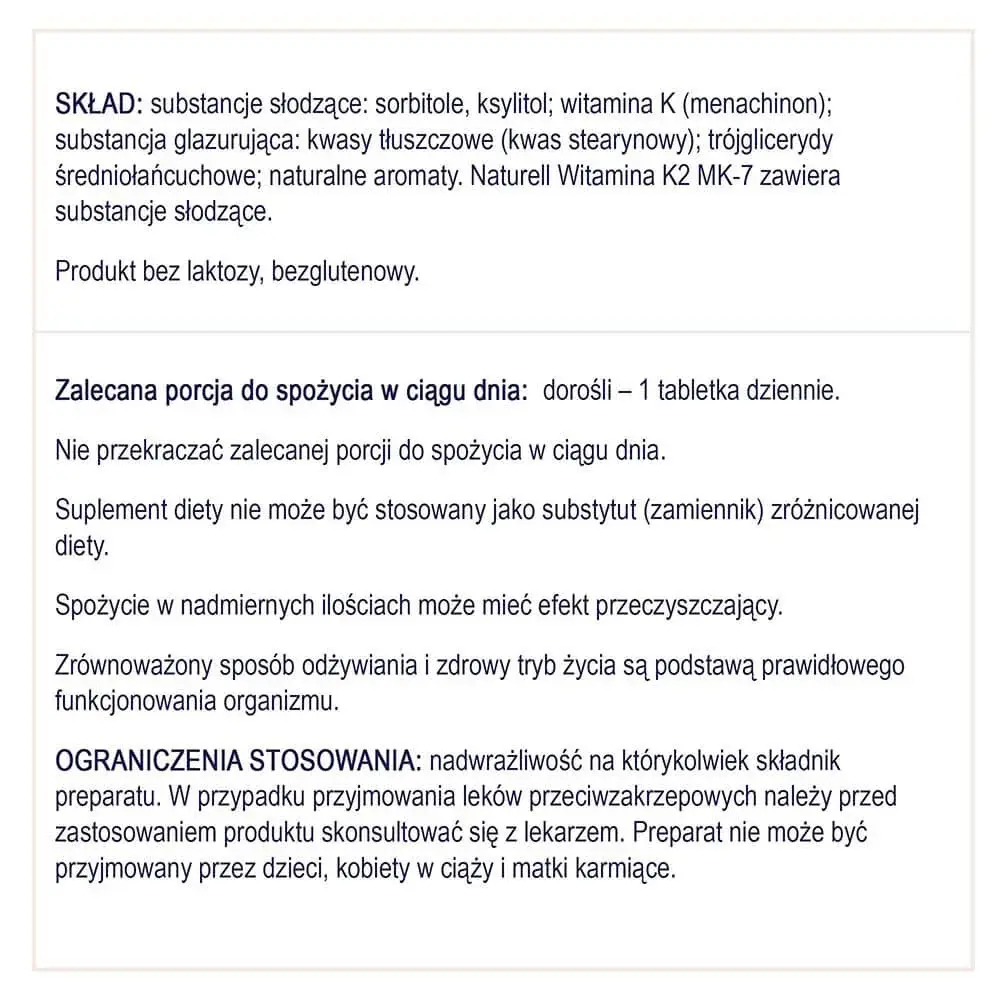 Naturell Витамин K2 MK-7 - 60 пастилок