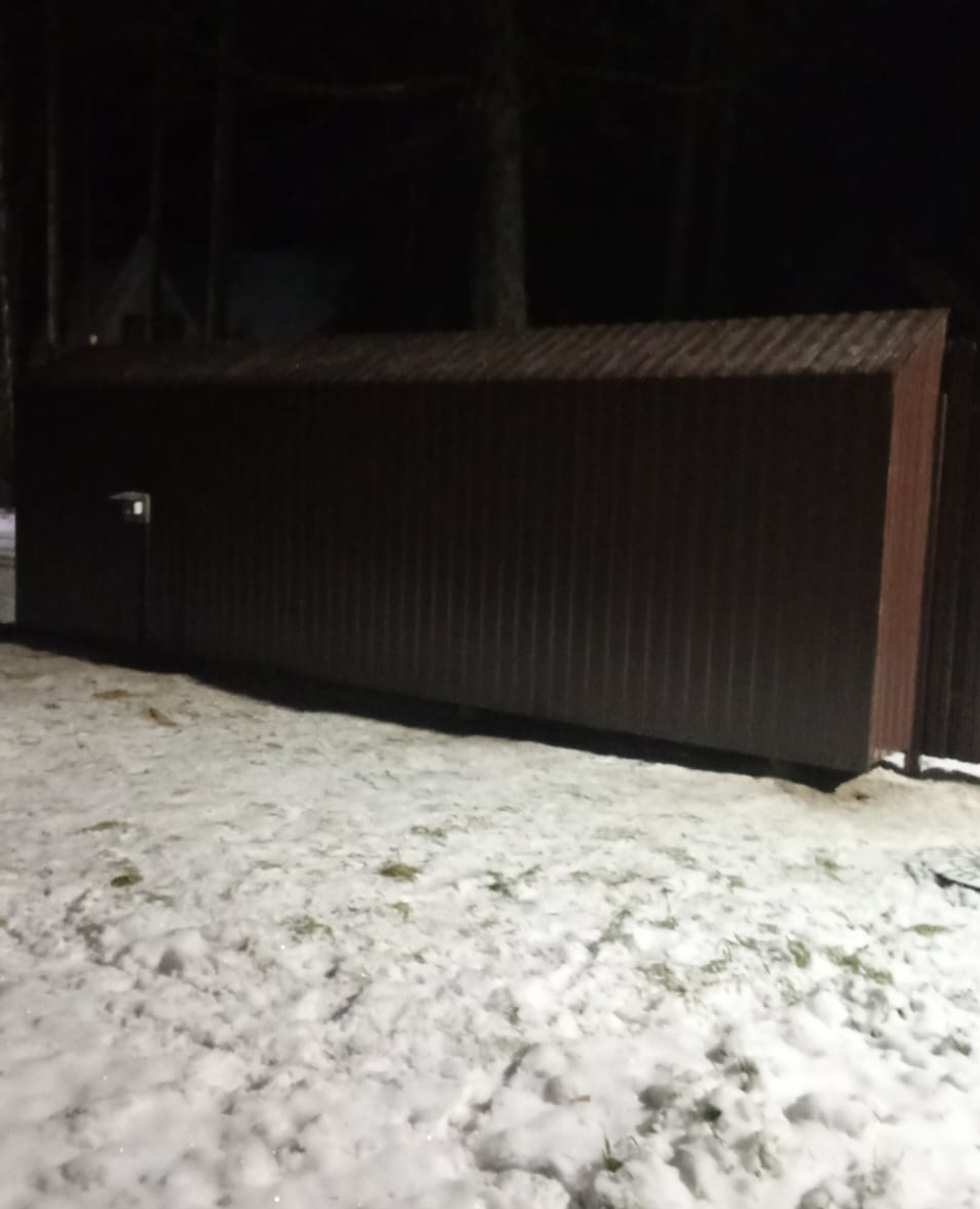 Навес под откатные ворота.