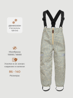 ПРЕДЗАКАЗ Брюки утеплённые демисезонные Mjölk Graphic Check, утеплитель 120гр/м2