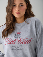 Костюм с брюками КБфл-90М/серый-меланж-п