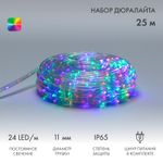 Дюралайт LED, фиксинг (2W), 24 LED/м, мультиколор (RYGB), 25 м