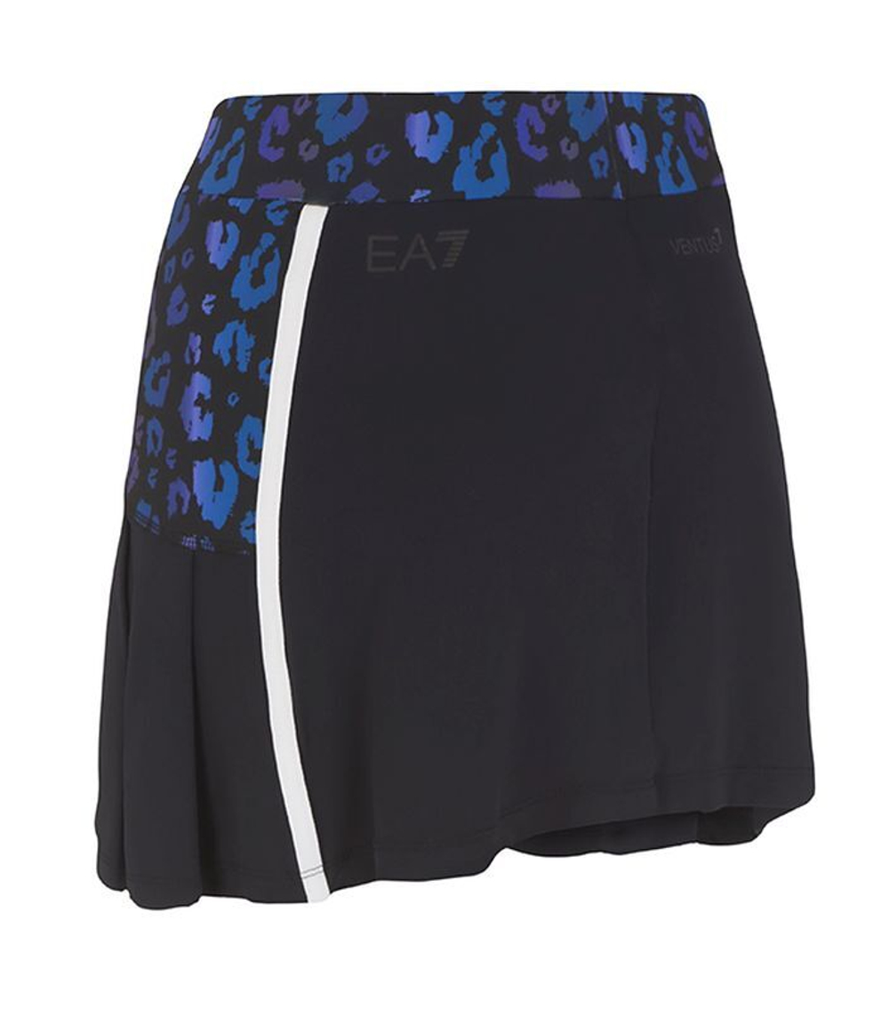 Теннисная юбка EA7 Woman Jersey Miniskirt - black