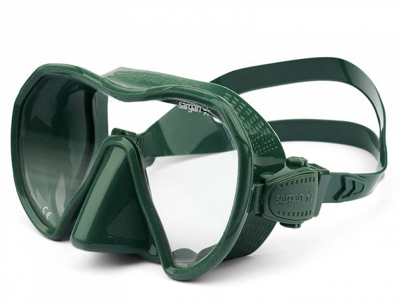 Набор маска+трубка в сумке Sargan Сталкер-Н зеленый/черный