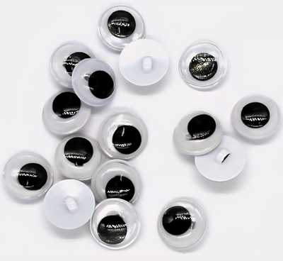 Глаза бегающие пришивные, d 10 мм