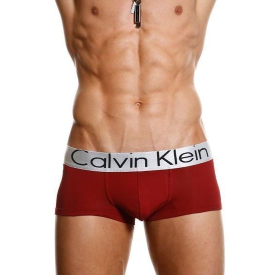 Мужские трусы боксеры кирпичные Calvin Klein Steel Brick-Red