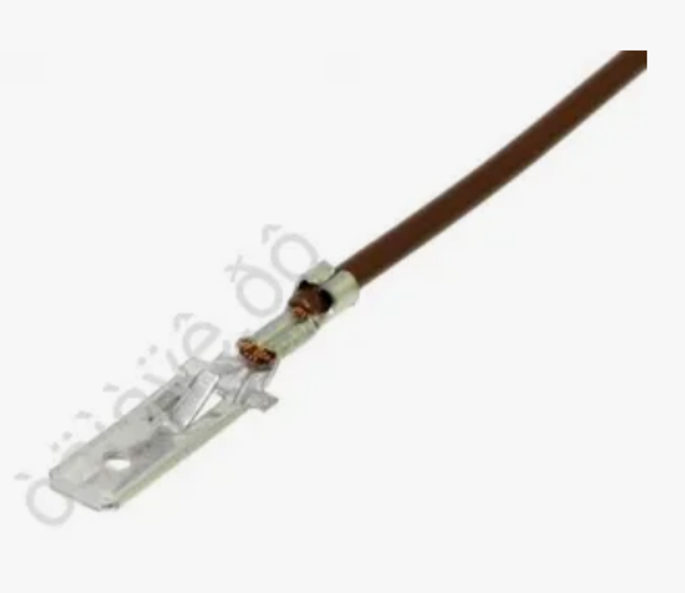 Клемма Папа 2101-07 латунь (луженая) 6,3 стандарт с усиком и проводком Маяк МШФУП-63-ЧЕРН