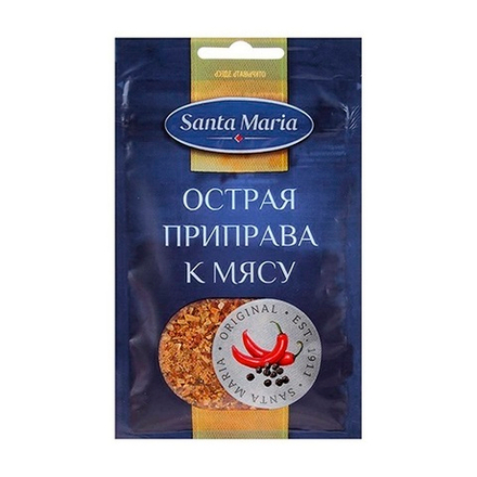 Santa Maria приправа острая к мясу, 20 гр