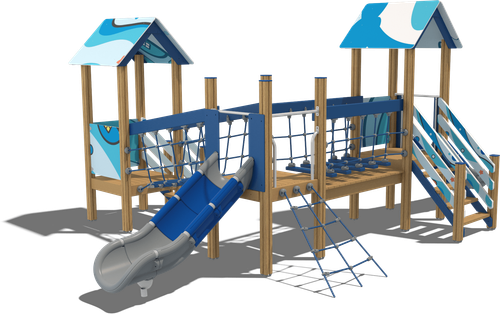 Детский городок Тула (стойки дуб, паттерн Fairytale)