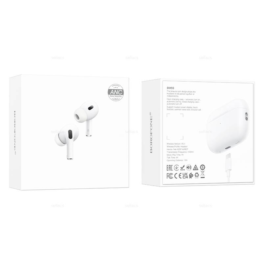 Беспроводные наушники Borofone BW93 ANC (white)