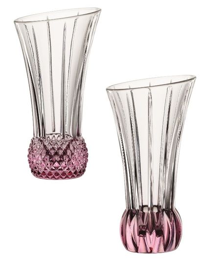 SPRING Rose - Набор 2 предмета ваз 13,6 см розовых стекло