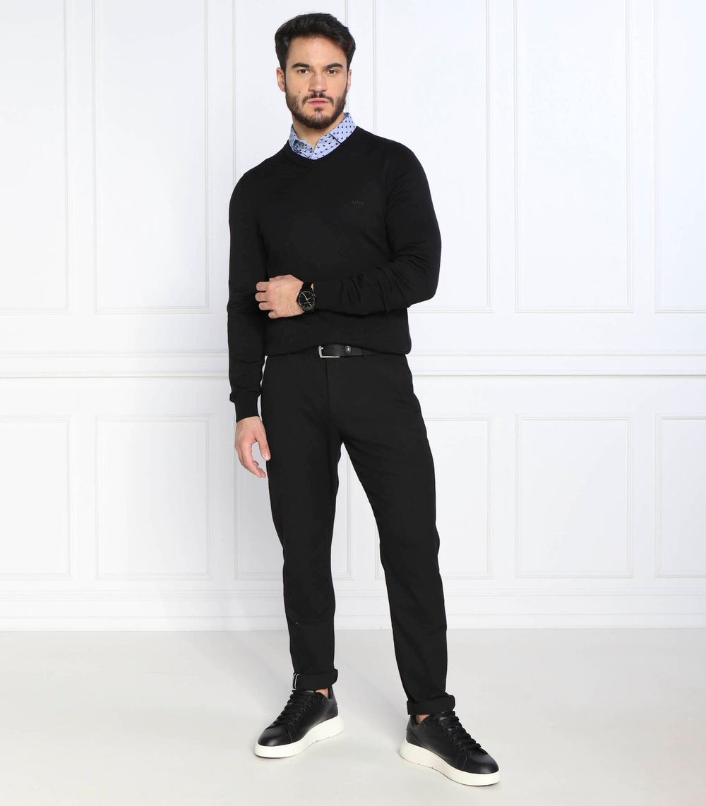 Хлопковый свитер baram-l BOSS BLACK - черный(50476363)