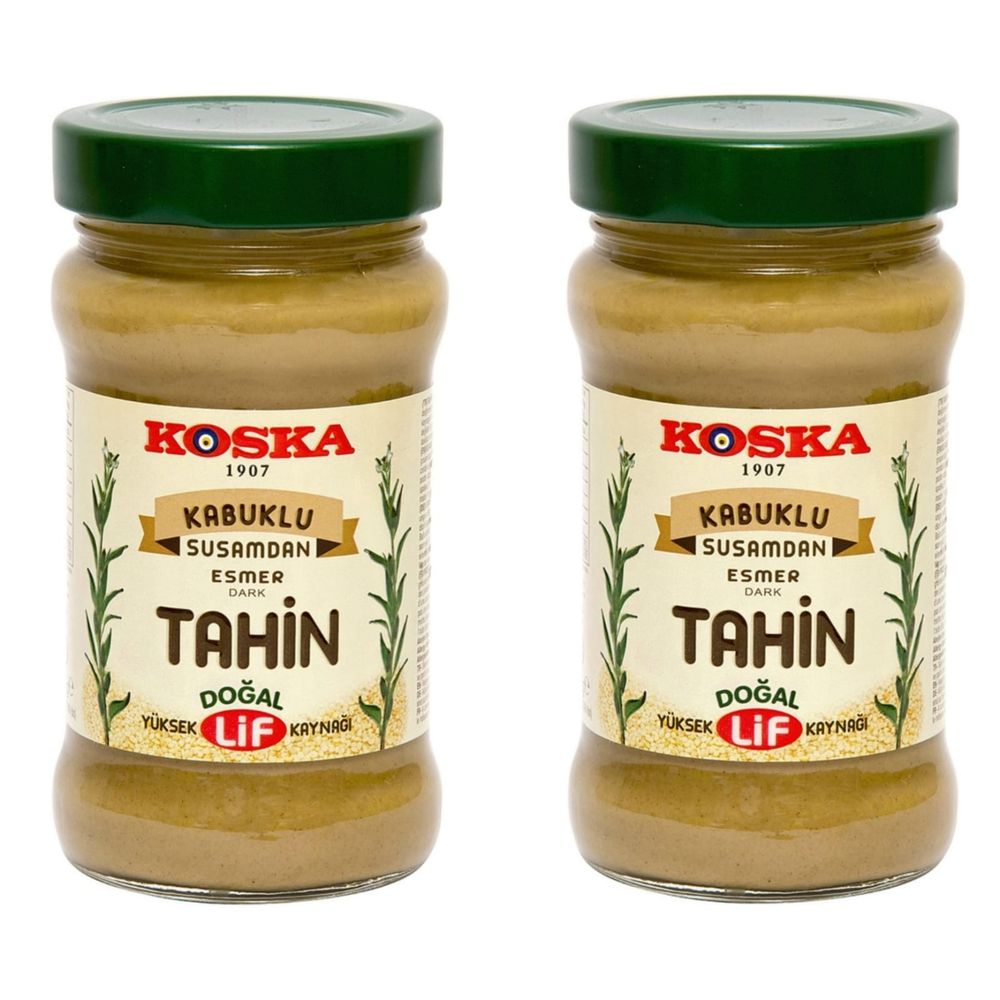 Кунжутная паста тёмная Koska Tahin dark sesame paste 300 г, 2 шт