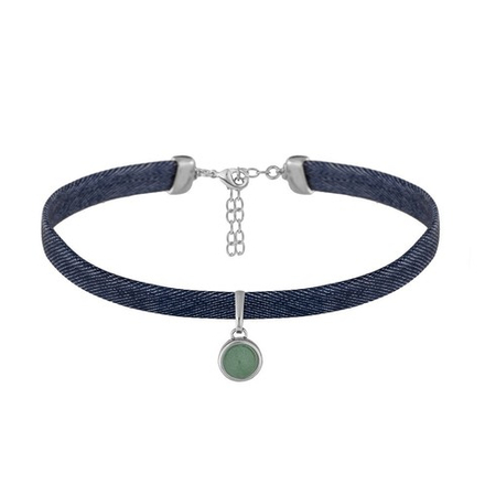 Чокер Possebon Green Quartz B0113.16 G/S