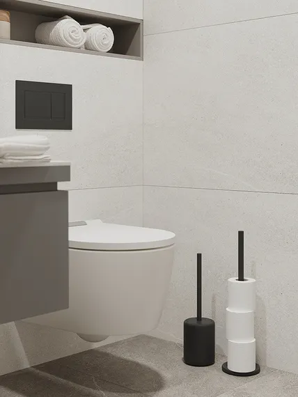 Держатель для туалетной бумаги slim, черный